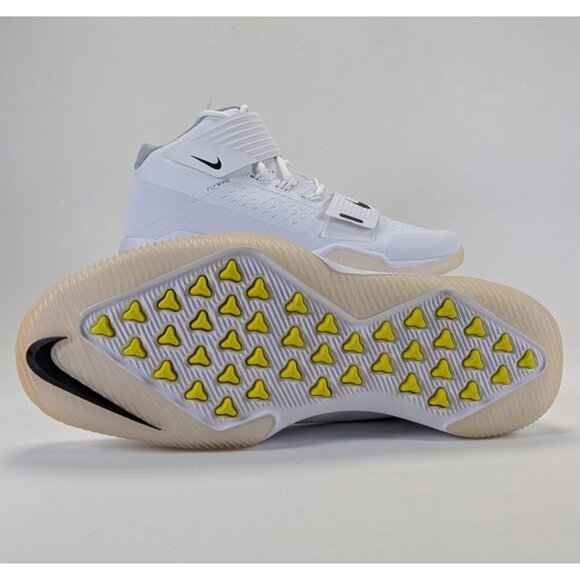 Nike Force Savage Turf Mid Pro Football Cleats White/Black  display picture 1